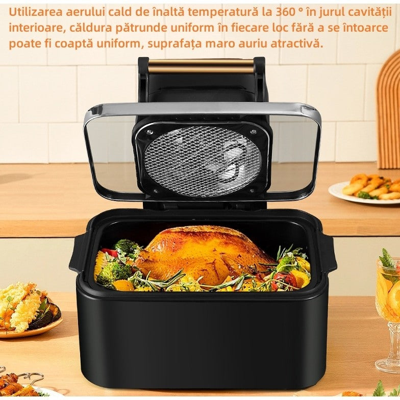 Air Fryer, Friteuza, 1700 W, 12L, Display Digital, 200 °C, Negru