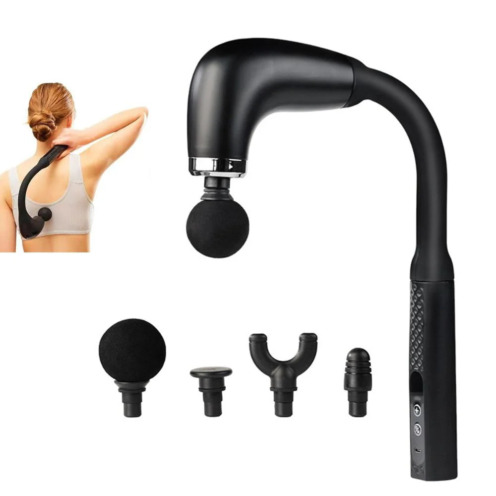 Aparat de masaj profesional flexibil forma L, 5 Viteze, 4 Capete