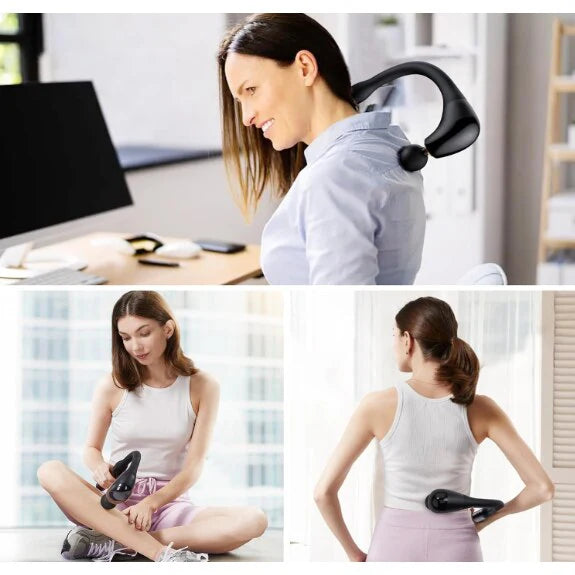 Aparat de masaj profesional flexibil forma L, 5 Viteze, 4 Capete