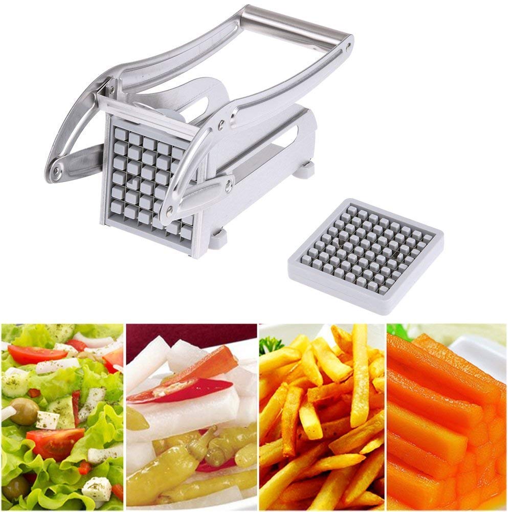 Aparat pentru Taiat Cartofi Pai si Legume, din Inox, cu 1 Forma de Taiere, Potato Chopper