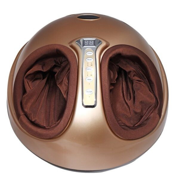 Aparat de Masaj Shiatsu pentru Picioare cu Încălzire - 3 Niveluri Intensitate, Timer Reglabil 5-30 Min, Telecomandă, 40W, Alb