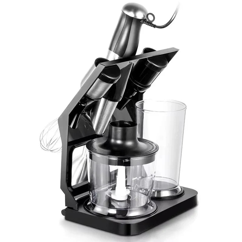 Blender Profesional RAF R.3004, 5 în 1 - 500W, Tocator, Mixer, Blender, Pasator, Suport Inclus