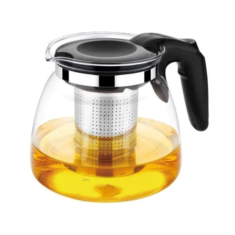 Ceainic din Sticla cu Filtru din Inox, Capacitate 1.1 L