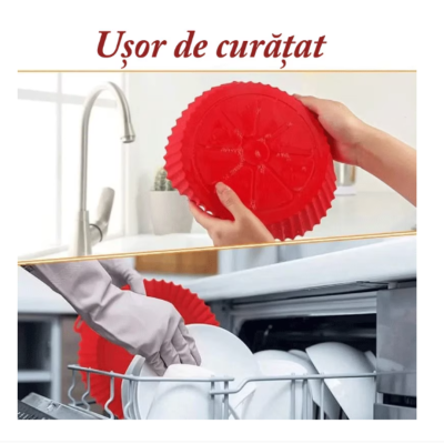 Pachet Super-Oferta! Friteuza Air Fryer 6L, 2400W + Farfurie Silicon Gratuit | Gatire Fara Ulei & Afisaj Digital