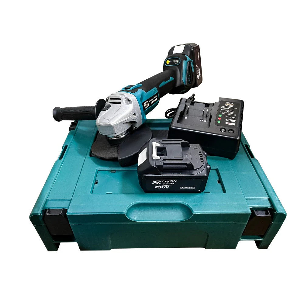 Polizor Unghiular, Flex Profesional Fara Fir, cu 2 Acumulatori 48V, Trusa