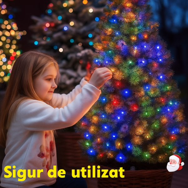 Instalație de Crăciun Multicolor 100m - 480 LED-uri - Pentru Exterior/Interior