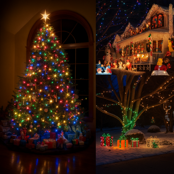 Instalatie Rola 50m, Lumini LED Multicolor, Protectie Apa IP44- Interior/Exterior - 220V