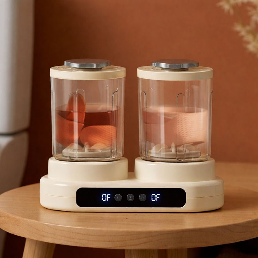 Mini mașină de spălat 3L cu 2 cuve independente, control digital, portabilă – ideală pentru haine delicate