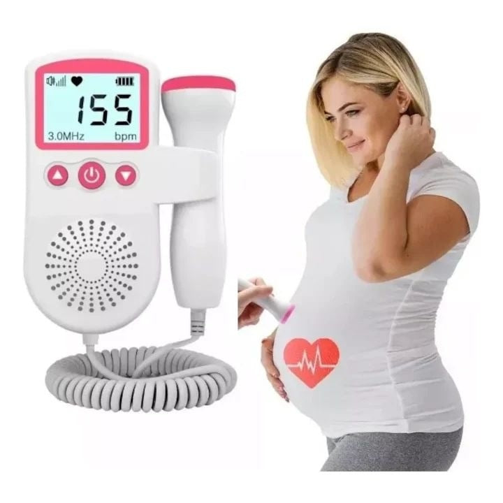 Monitor Doppler Fetal pentru Gravide, Monitorizare Ritm Cardiac Fetal, Aparat Portabil pentru Ascultarea Bătăilor Inimii Fetale