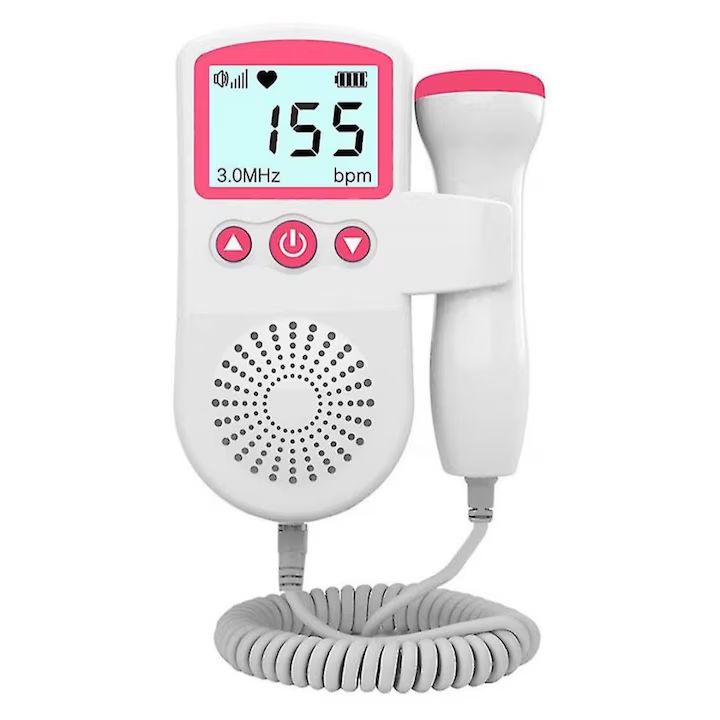 Monitor Doppler Fetal pentru Gravide, Monitorizare Ritm Cardiac Fetal, Aparat Portabil pentru Ascultarea Bătăilor Inimii Fetale
