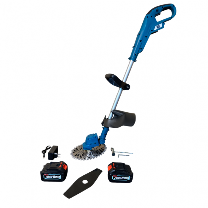 Motocoasă Electrică Germană Meister 24V – 2 Baterii 5Ah, Disc 230mm, Unghi Reglabil