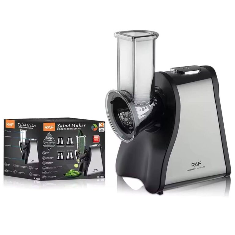 Răzătoare Electrică 200W, 4 Lame, Feliator Multifuncțional R3390 pentru Legume, Fructe