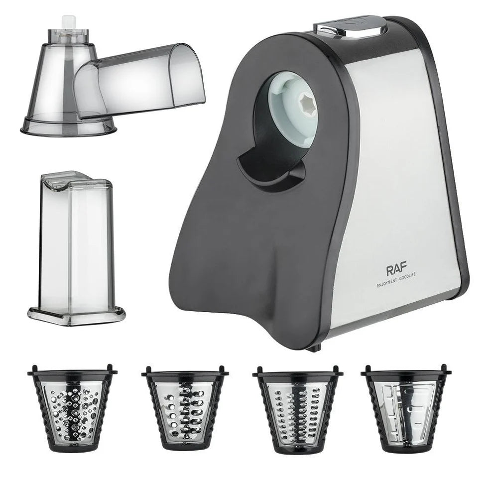 Răzătoare Electrică 200W, 4 Lame, Feliator Multifuncțional R3390 pentru Legume, Fructe