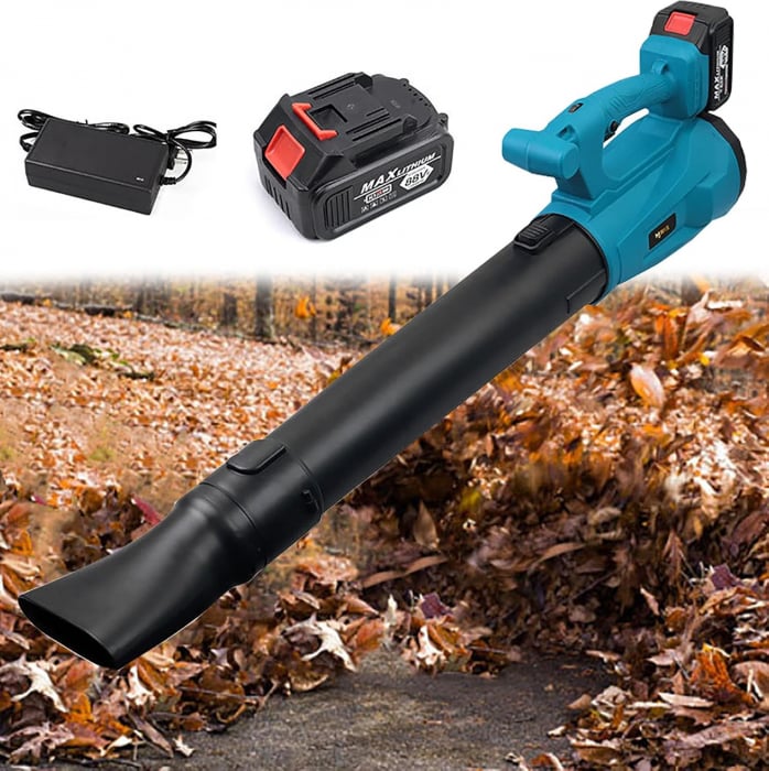 Suflantă Frunze 48V High-Tech - 200 km/h, 780 m³/h, 6 Trepte | 2 Acumulatori Incluși | Ideal Grădină & Construcții