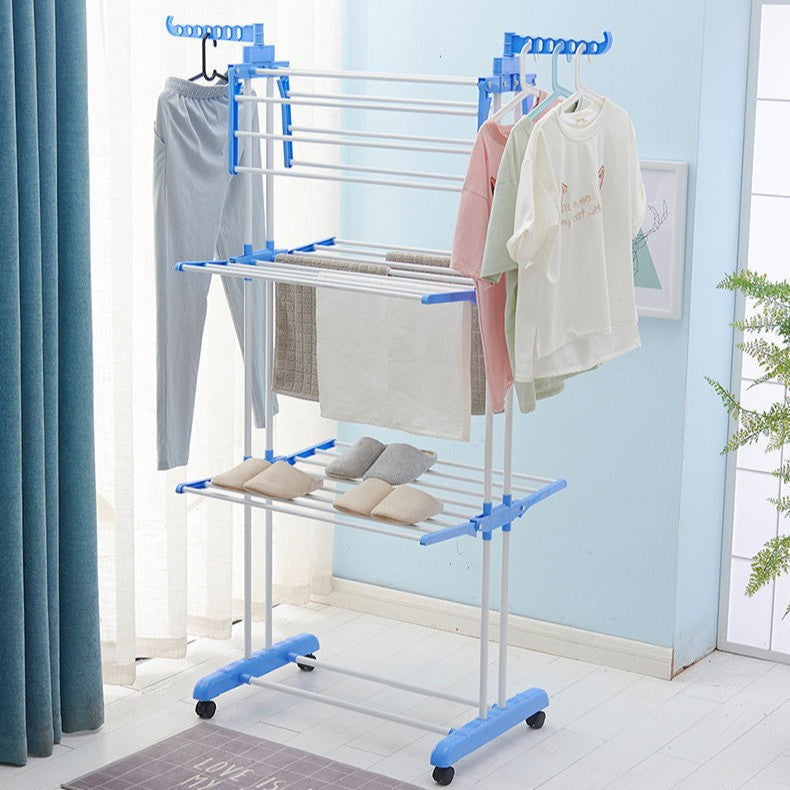 Uscator Mobil si Pliabil pentru Rufe, Tip Vertical, cu Suport Umerase, 173 cm