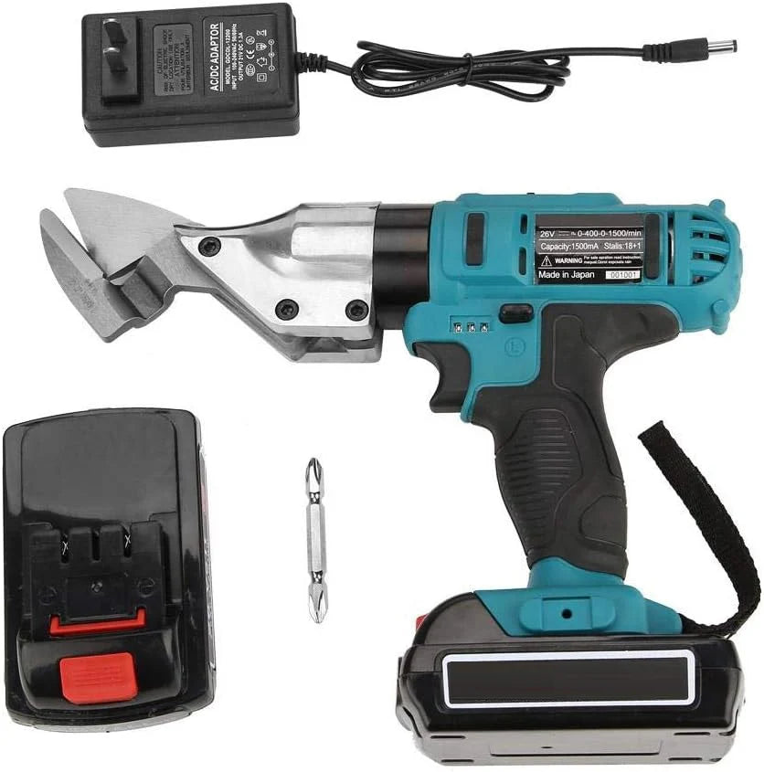 Foarfeca electrica de taiat tabla cu 2 acumulatori 2Ah,48V,Blitz Power