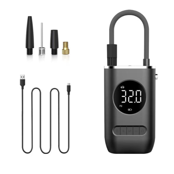 Pompa de Aer Digitala pentru Mașina – 4000 mAh, 120W, Afișaj LCD, Lanterna LED, Încarcare USB