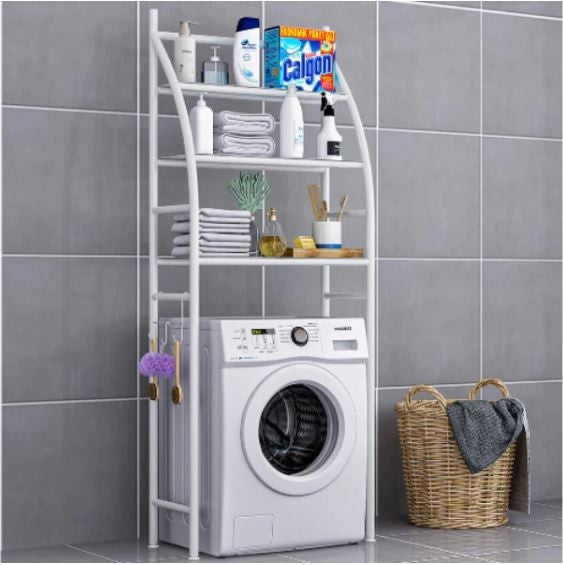 Raft Depozitare peste Mașină de Spălat – 3 Polițe, Etajeră Practică pentru Baie