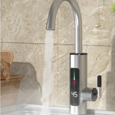 Robinet Electric Instant Inox 3000W – cu Display Digital & Rotire 360° | Apa Calda Imediata la Orice Temperatura