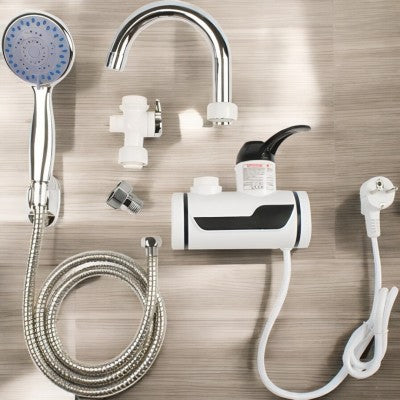 Robinet Electric cu incălzire Instantă + Dus – Afișaj LED, Montare pe Perete