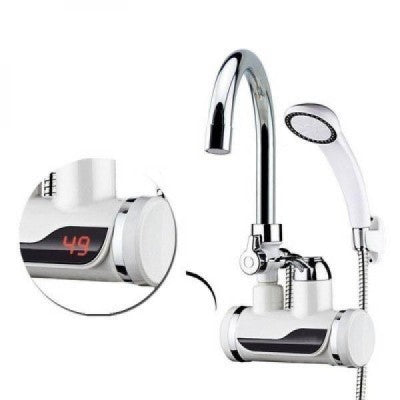 Robinet Electric cu incălzire Instantă + Dus – Afișaj LED, Montare pe Perete
