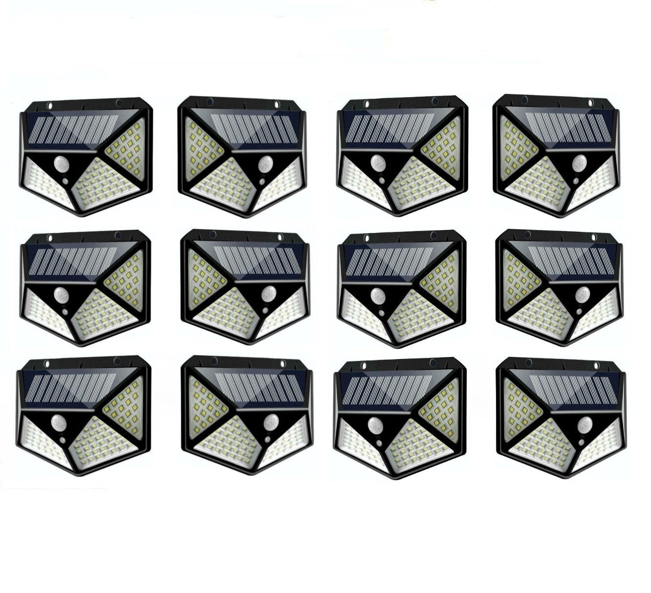 Set 12 Lampi solare 100 LED, cu senzor de miscare