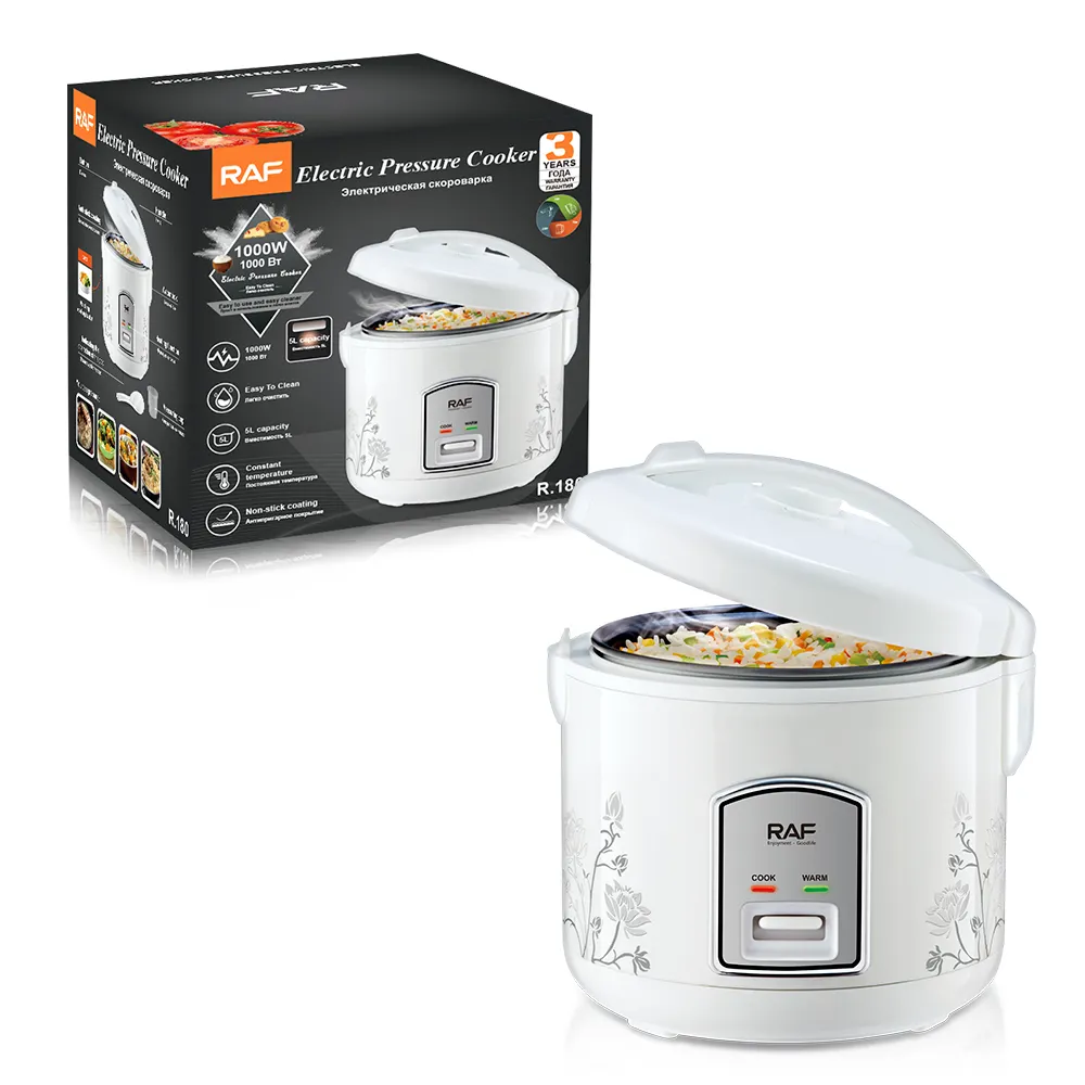 Aparat de Gatit Orez RAF 180 - Rice Cooker, Capacitate 5L, 1000W