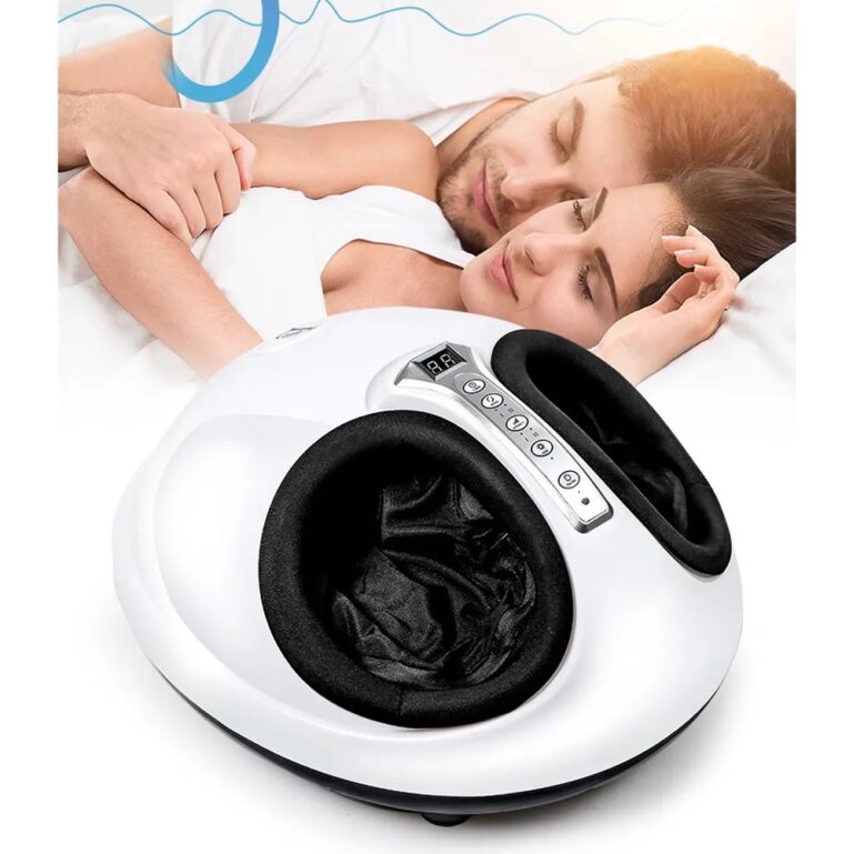 Aparat de Masaj Shiatsu pentru Picioare cu Încălzire - 3 Niveluri Intensitate, Timer Reglabil 5-30 Min, Telecomandă, 40W, Alb