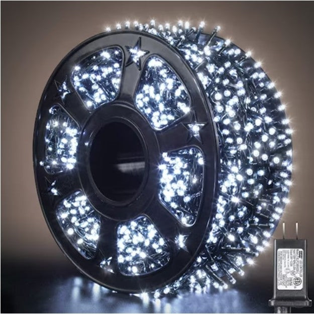 Instalație LED 100m - 480 LED-uri Diamant - Lumina Rece - 8 Efecte Luminoase