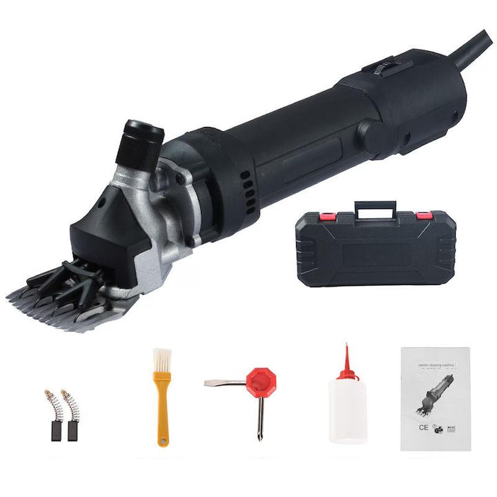 Masina electrica profesionala de tuns oi, 1000W, 3600rpm, 6 Trepte viteze, Accesorii incluse