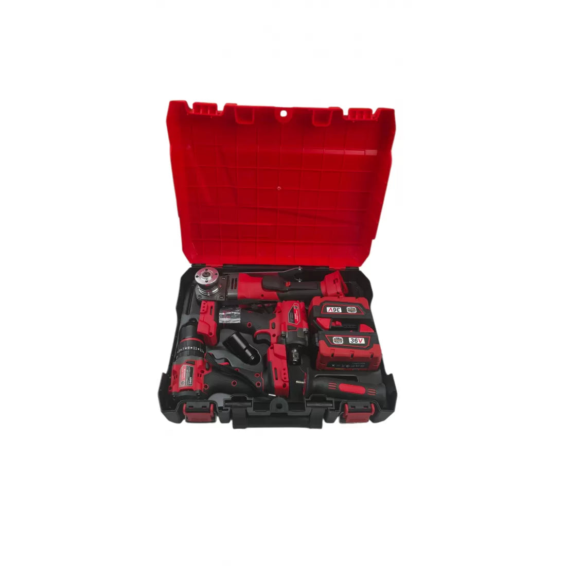 Trusa profesionala German Meister cu 3 scule electrice, Bormasina impact,Bormasina insurubat,Flex + 2 acumulatori 36V 8Ah