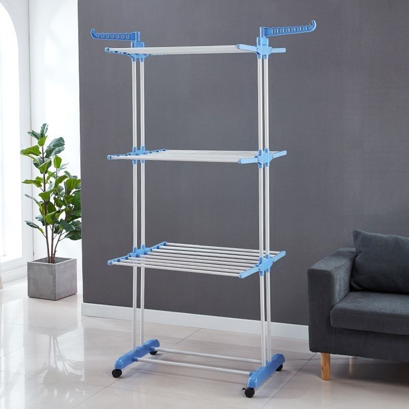 Uscator Mobil si Pliabil pentru Rufe, Tip Vertical, cu Suport Umerase, 173 cm