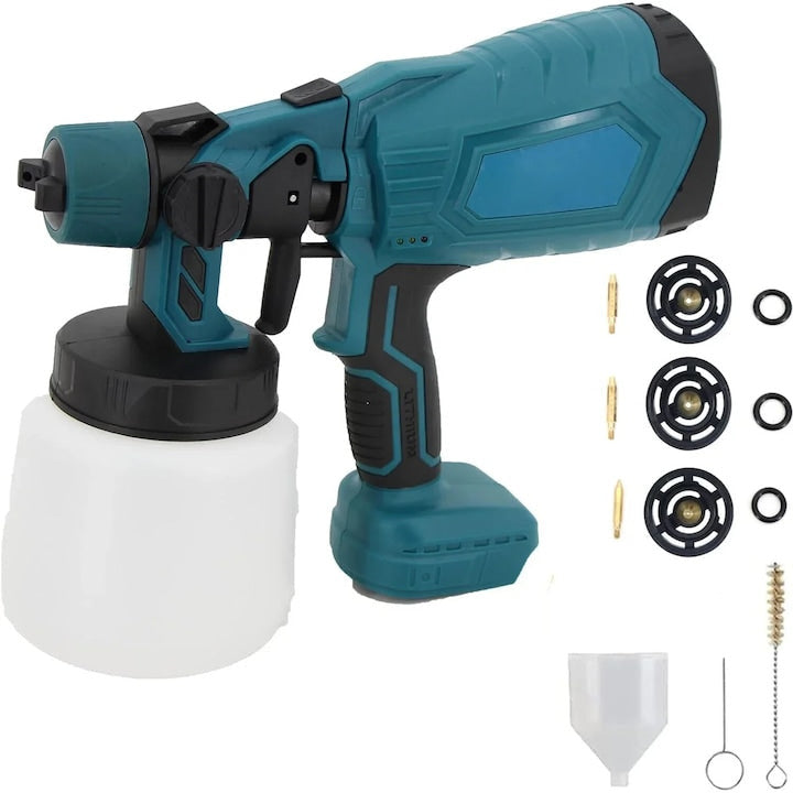 Aparat Profesional de Vopsit Electric cu 2 Acumulatori 36V | Rezervor 800ml | Rapid & Fără Fir